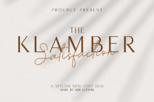 Klamber Satisfaction: A Casual Elegant Font Duo
