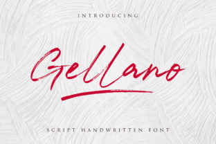 The Gellano Script Font for Editorial Design